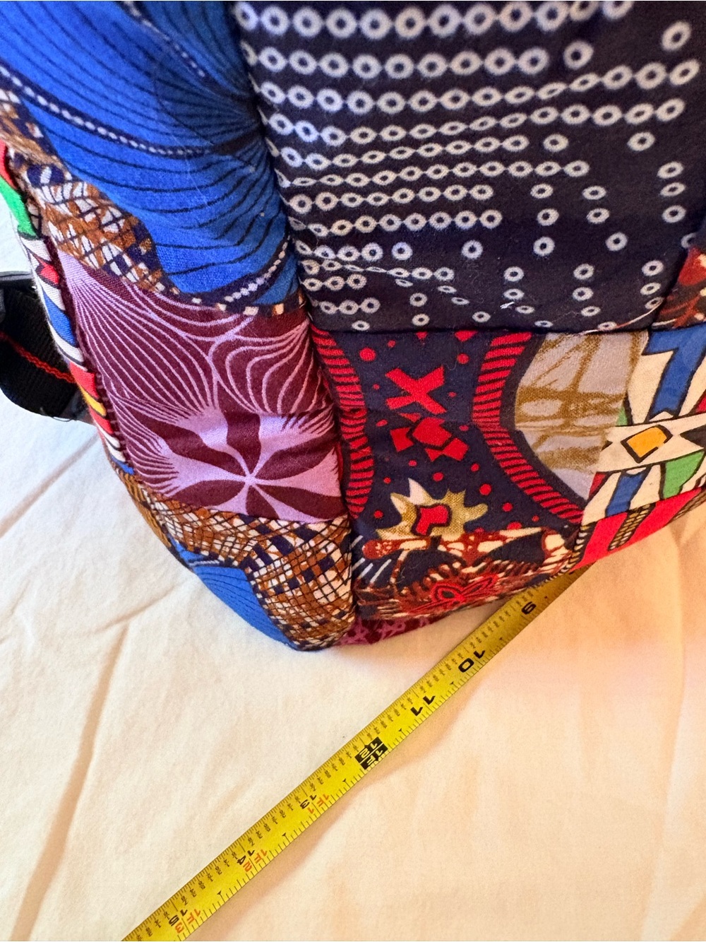 Patchwork Quilted Multi-Color Women’s Backpack - Picture 6 of 7